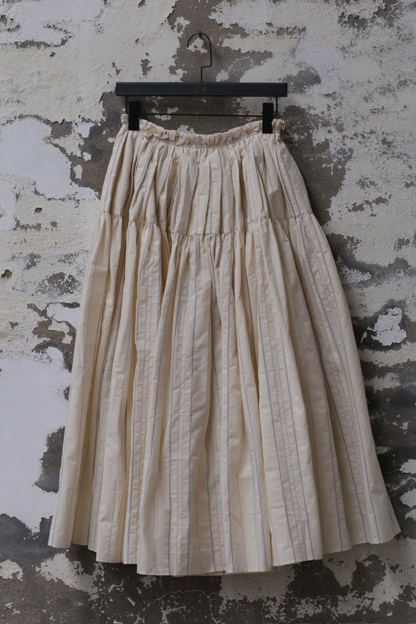 UNISECON 25 Spring/Summer Outline Pleated Skirt USC-U11W67A-MB Off-White USC-U11W67B